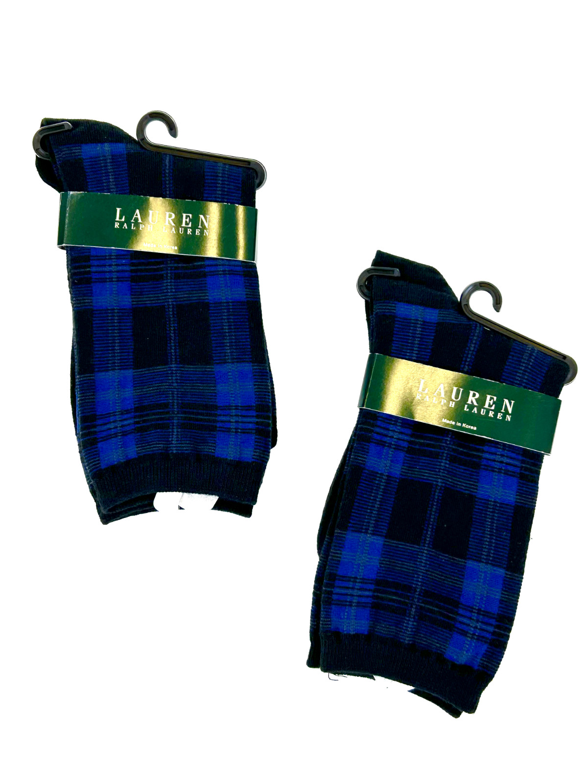 Носки для платья Polo Ralph Lauren в клетку - Черные/синие в клетку - 2 пары - Размер носков: 9-11