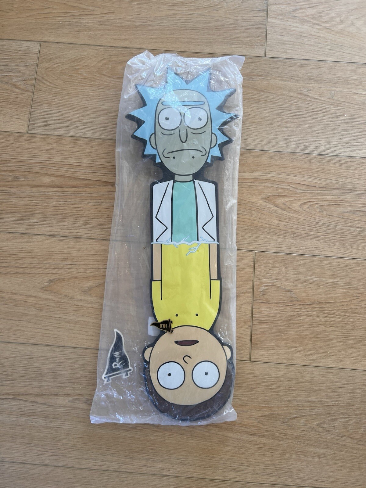 Rick and Morty Skateboard Shaped Deck Primitive. Unopened NE