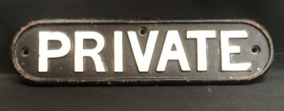 PRIVATEISENBAHN TÜRSCHILD GUSSEISEN SCHILD PLAKETTE SCHILD