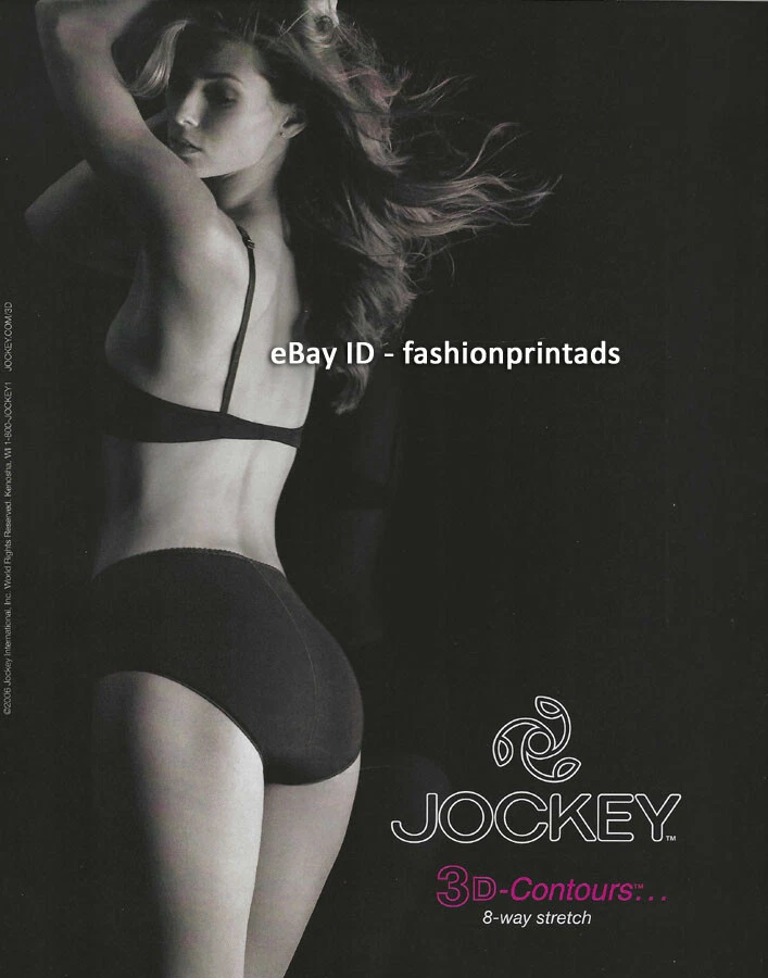 JOCKEY Intimates 1-Page Magazine PRINT AD 2006 woman in black bra & panties