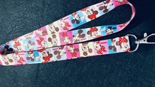 10pcs Mickey Minnie Lanyard For Bus subway ID Card KeyChain Holder gift
