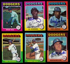 1975 Topps Los Angeles Dodgers COMPLETE Team Set (25ct) w/6 SIGNED EX/MT NICE!