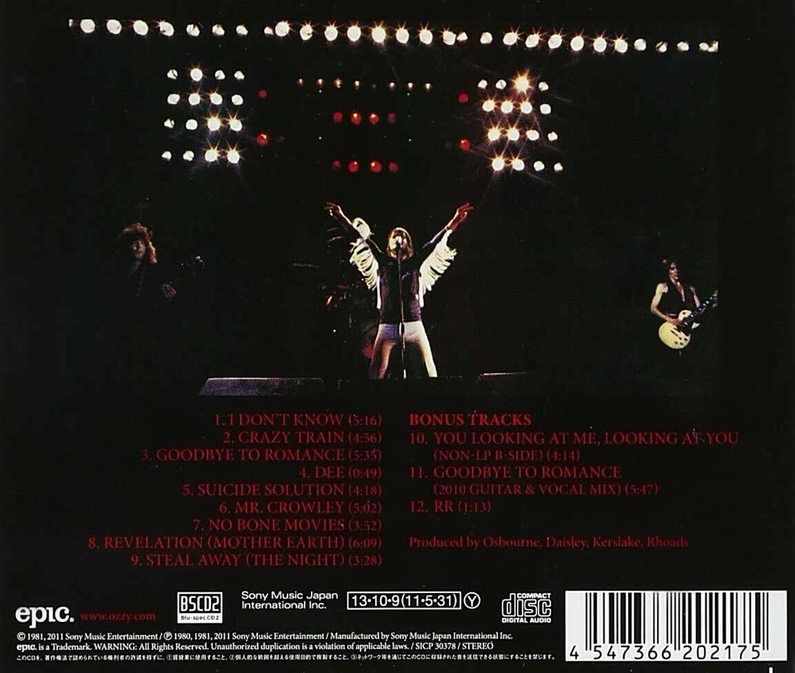 Ozzy Osbourne (Black Sabbath) SEALED NEW CD(BSCD2) 