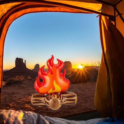2 Stck Aufblasbares Lagerfeuer 30 Cm  Realistische Flammen Deko Fr  Halloween, Camping & Partys Sicheres Knstliches Feuer