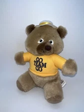 Vintage 90s Whatabear Whataburger Plush Stuffed animal GO TEAM GO Caltoy inc