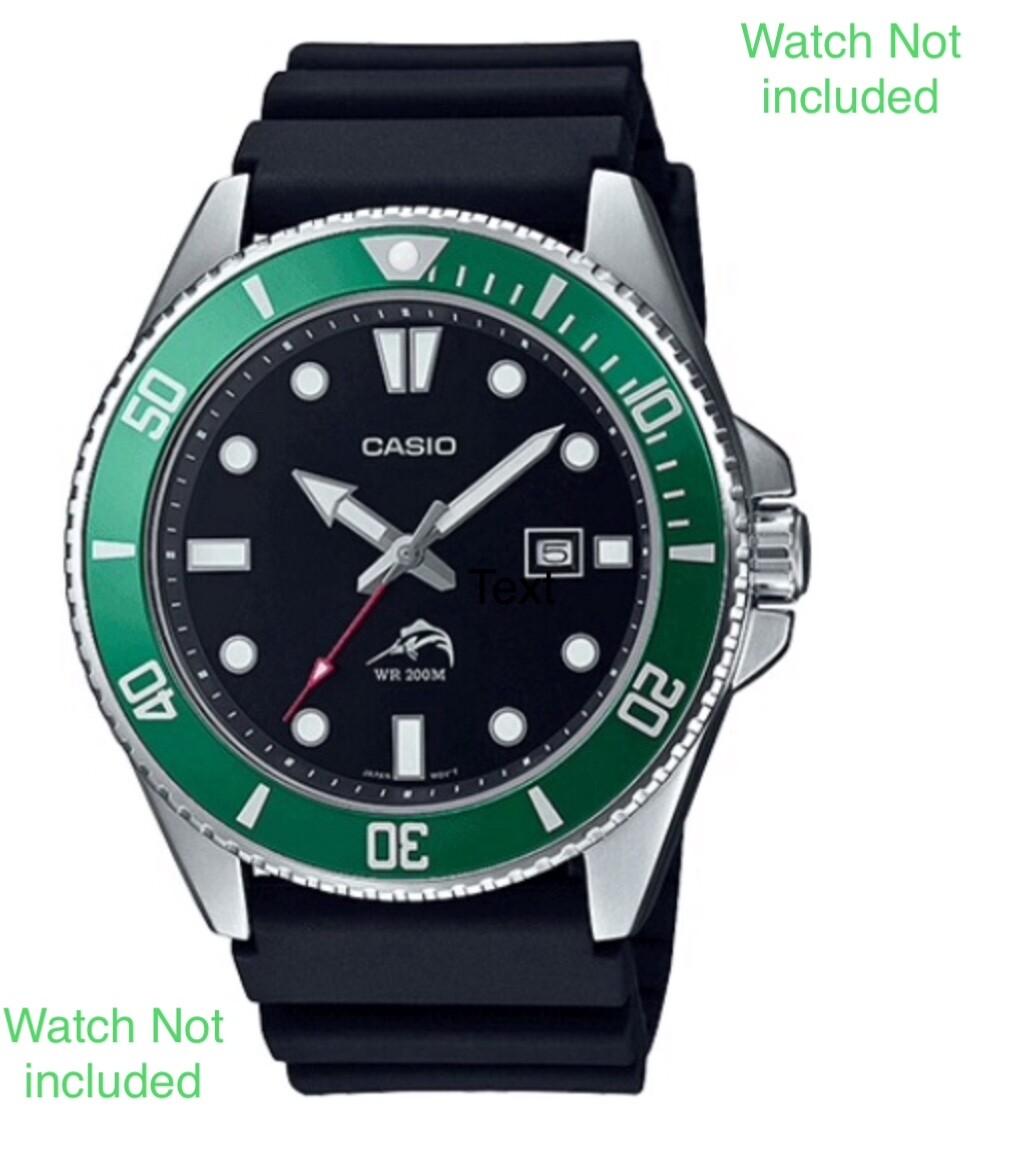 Genuine Casio Watch Band Diver MDV-106-1AV Rubber Strap and Spring Bar ...