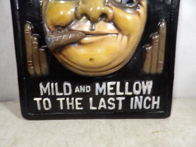 Antique 1910s20s Admiration Cigars 3-D Plaster Man In The Moon