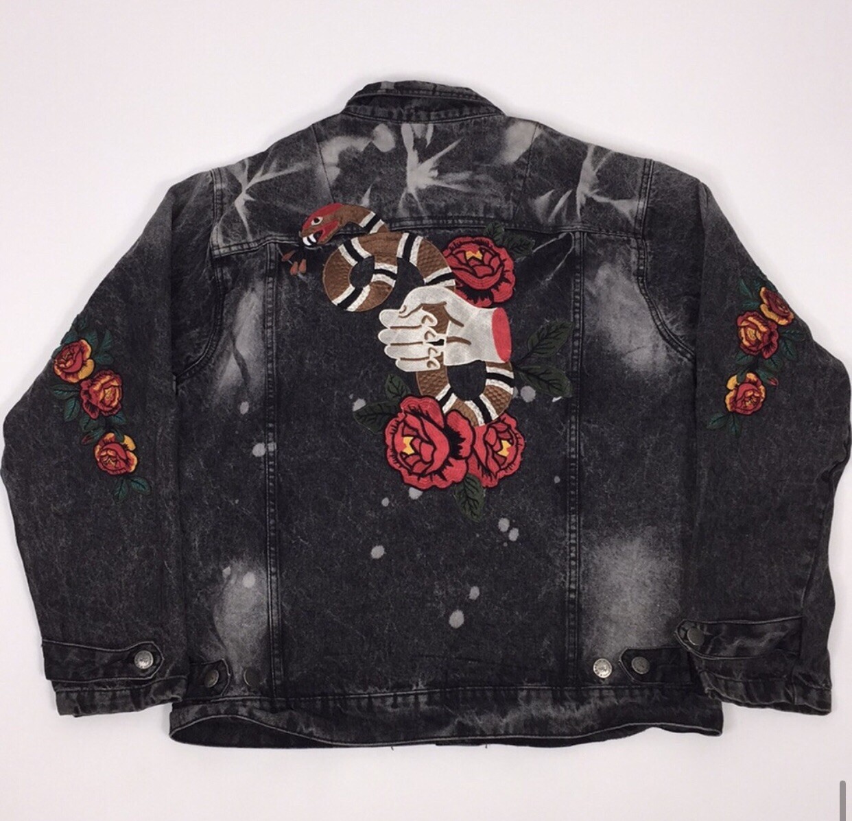 Reason jean jacket XL button up logo - image 7