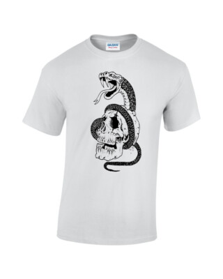 Skull & Snake Gothic Design Emo Rocker Psychobilly Rock and Roll Punk Metal