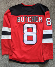 FANATICS MEN MEDIUM NJ NEW JERSEY DEVILS HOCKEY NHL JERSEY #8 BUTCHER BREAKAWAY