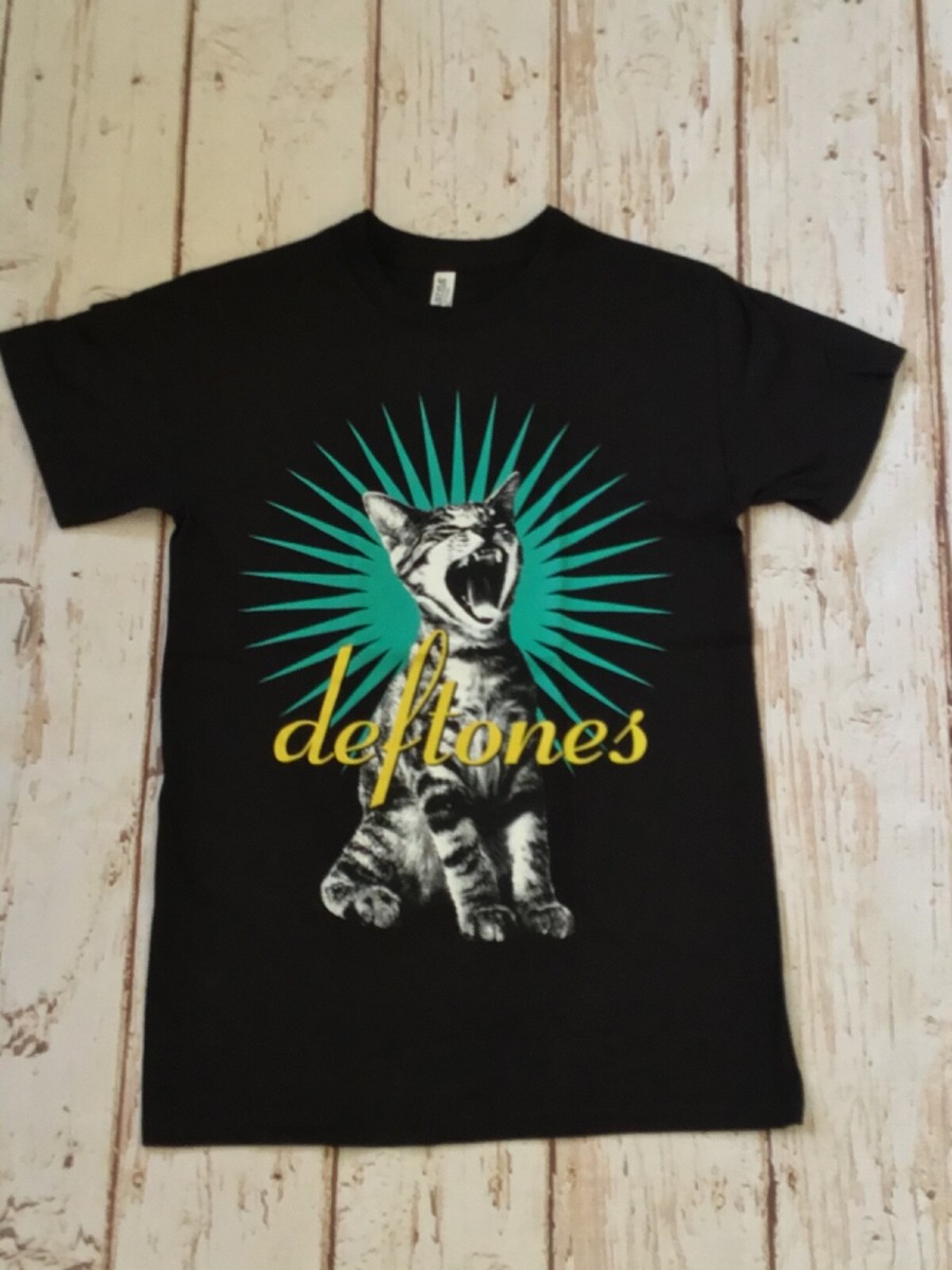 NEW- DEFTONES CAT LOGO BAND T-SHIRT