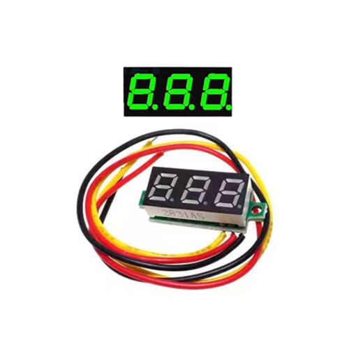 DC 0-100V 0.28" LED Voltmeter Display Voltage Panel Meter Blue Red 3 Wires - Picture 2 of 17