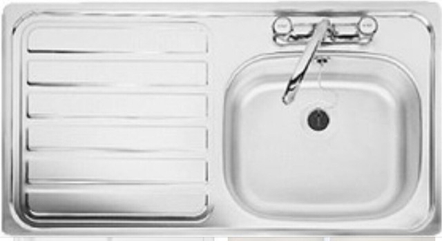 Leisure Le95rsb Satin Steel Lexin 950 X 508 Mm Single Shallow Bowl