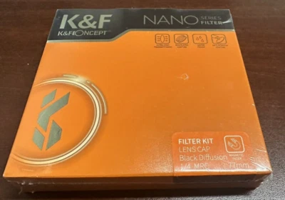 K&F Concept 77mm Magnetic 1/4 Black Diffusion Filter Black Mist NANO-X Series
