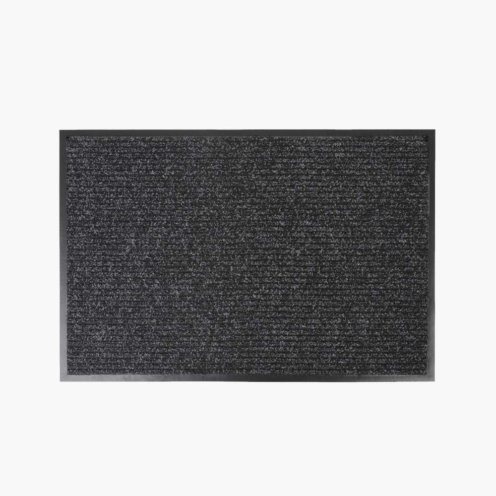 109 Brush Step Carpeted Entrance Mat for Home or Office, 3' X 4', Charcoal, 109S