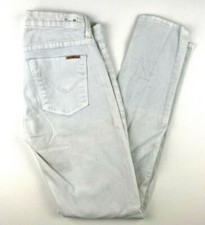 Hudson Women's Jeans Size 26 Nico Mid Rise Super Skinny Blue Tint White Stretch
