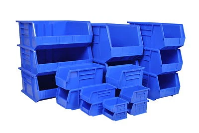 Rhino Tuff Plastic Part Bins - Strong Stacking Garage Storage Boxes Lin Box