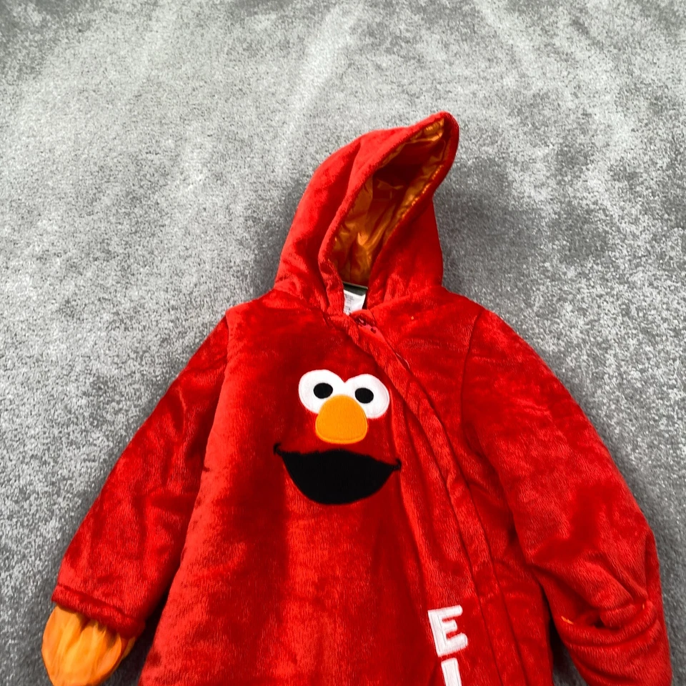 Sesame Street Elmo Sherpa Cuerpo Completo Unión Traje Disfraz Pijama Niños Talla 24M Rojo Foto 3 de 4