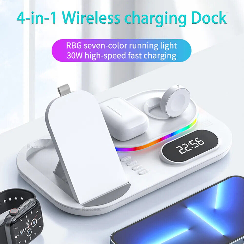 30W 4 in 1 Wireless Fast Charging Station for Samsung Galaxy Watch 5/Pro/4/3  | eBay