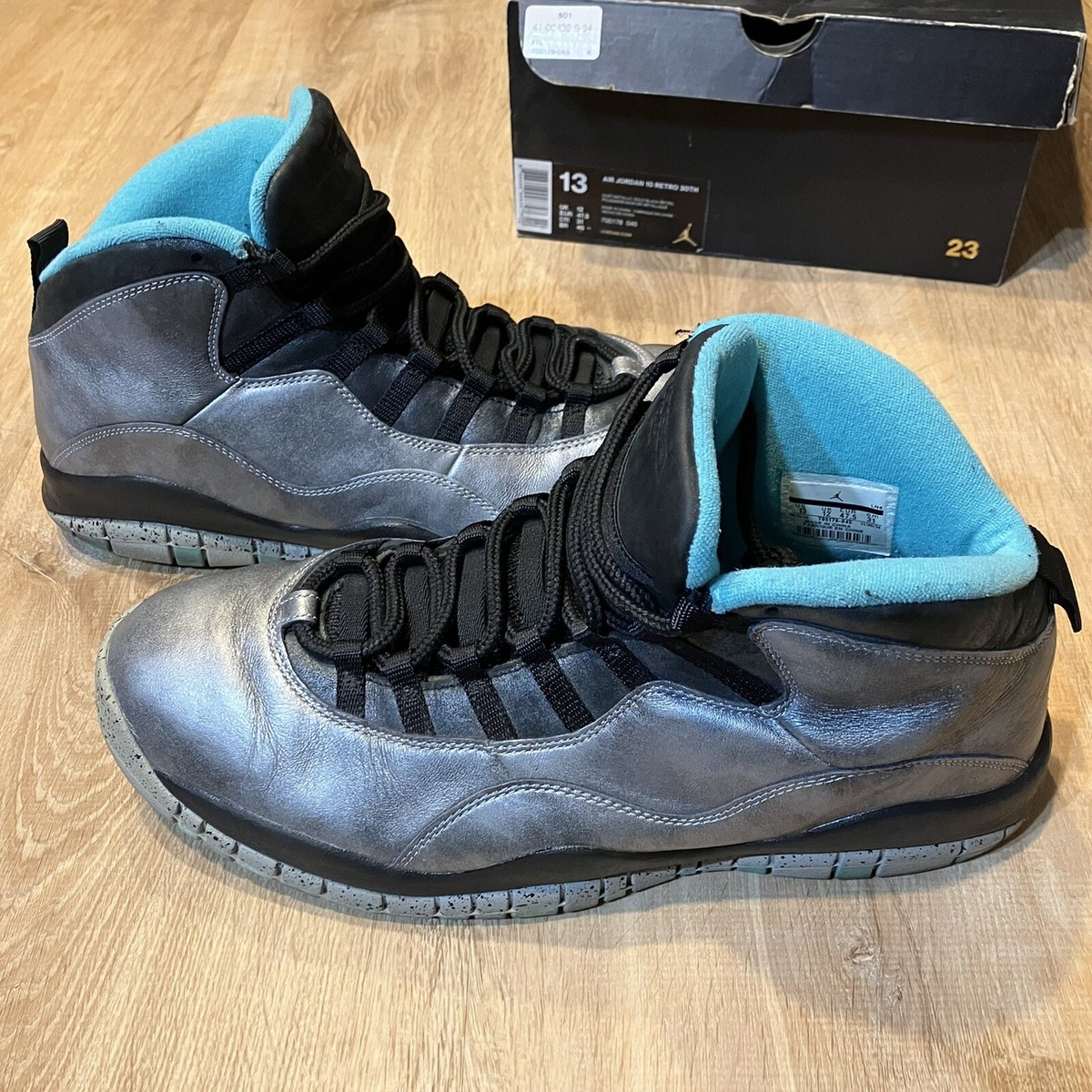 Nike Air Jordan 10 Retro Mens 10.5 Pre-Owned‎ Lady Liberty Dust 705178-045 Shoes Jordan 10 Retro  main image 3