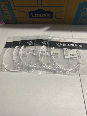 BlackBox Network Services C6PC28-WH-05 5ft White Cat6 Slim-net Patch Cable Lot 5