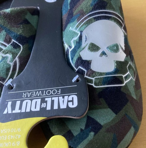 ACTIVISION COD CALL OF DUTY CAMOUFLAGE MENS SLIPPERS M MEDIUM 8-9 UK DAD PRESENT - Picture 6 of 12