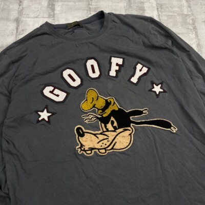 RARE VINTAGE 90s ICEBERG History Goofy Disney Gray Longsleeve T