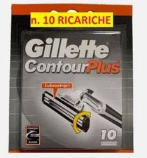 ORIGINALI GILLETTE CONTOUR PLUS 10 LAME RICAMBIO BARBA RICARICHE LAMETTE