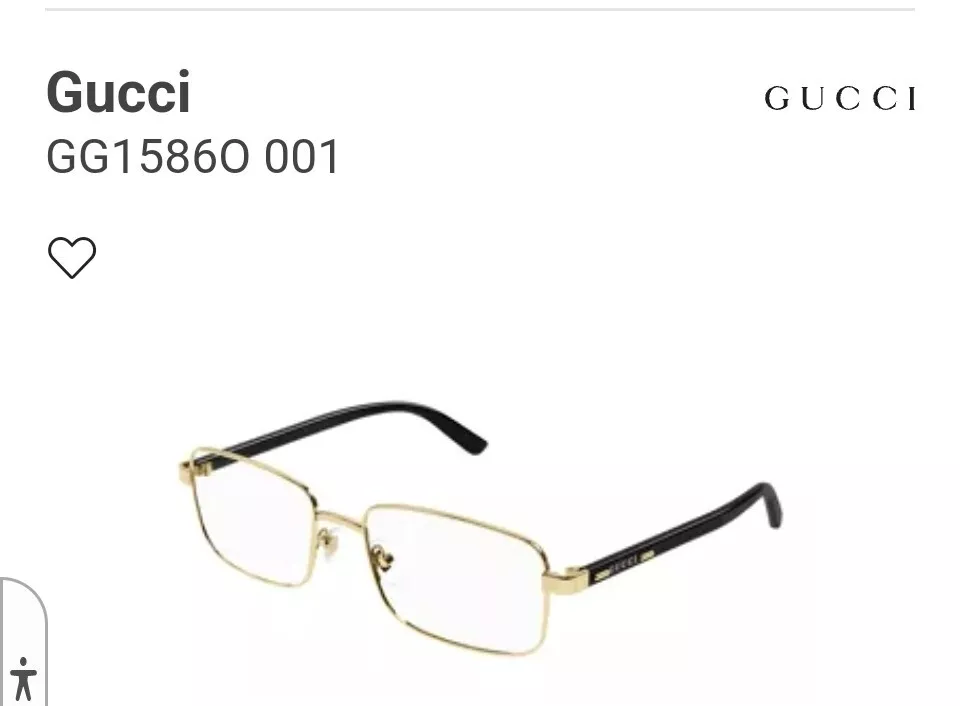 GUCCI GG1586O 001 lunettes authentiques neuves avec étui et accessoires