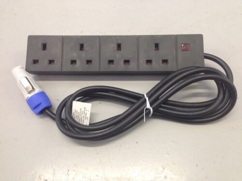 Marten® Neutrik PowerCON NAC3FCB to 4 Gang Extension in Black 2m Cable Lead - Afbeelding 1 van 1