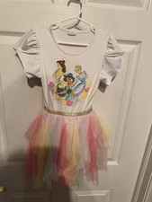 Disney Princess Dress Tutu Skirt Child Size Small 5 Jasmine Belle Cinderella
