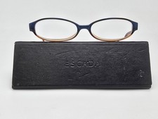 Escada VES 018L Col. 6CF Blue Brown Eyeglasses Frame w/ Flexhinge and Case 52mm