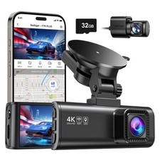 REDTIGER F7NP 4K Front/2.5K Rear Dash Cam 3.16" IPS GPS WiFi 170   32GB Card