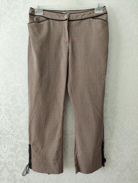 Women Max Mara Trousers Brown Cotton 36