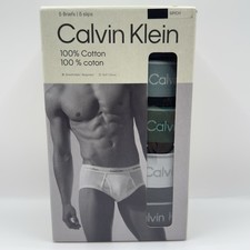 Calvin Klein Men  s Teen 100 Cotton Classic 5 Pack Brief Black SMALL