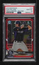 2018 Bowman Chrome Prospects Red Refractor 3/5 Sam Hilliard PSA 10 GEM MT v9t