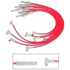 MSD 35399 Super Conductor Spark Plug Wire Set for Ford 289-302 w/ HEI Cap, Red