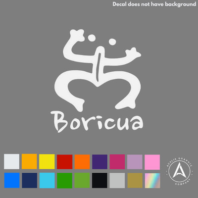 Boricua Puerto Rico Coqui Frog Car Window Bumper Decal Sticker bumper car window