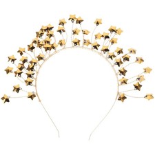 Star Headband Hair Jewels Wedding Bride Glitter Headpiece Women Golden Costume