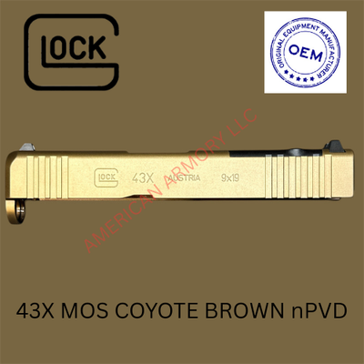 NEW nPVD Glock 43X MOS Coyote OEM STRIPPED Slide 43 43x 48 80 | eBay