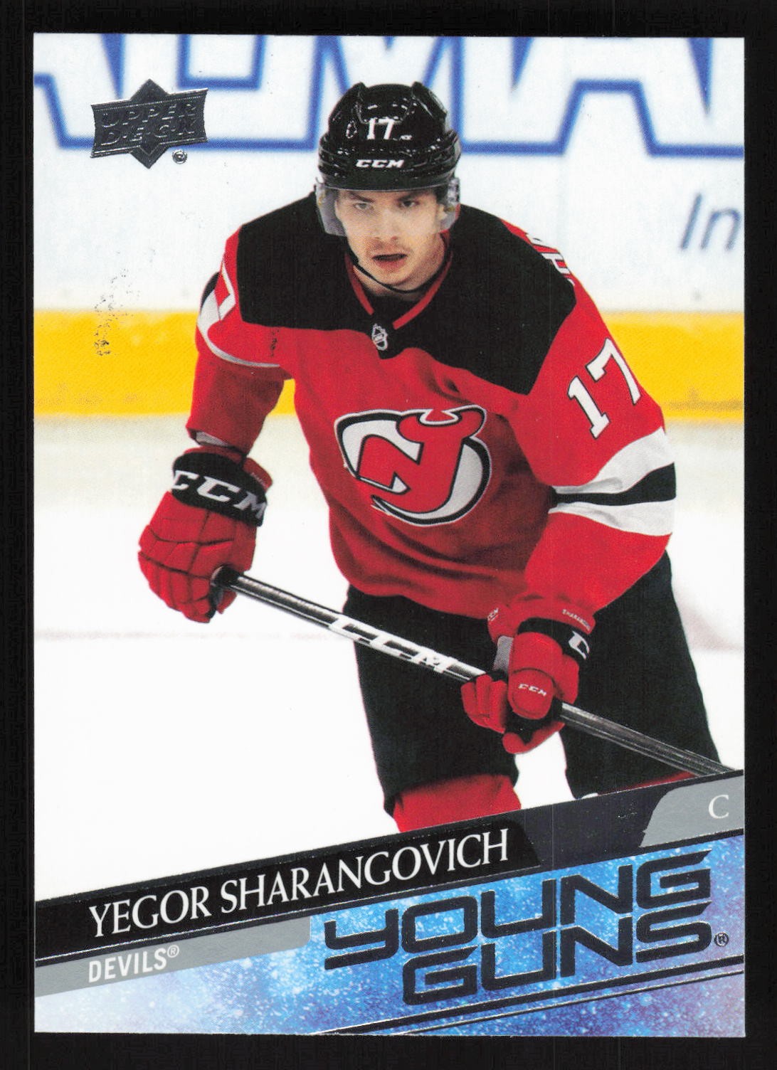 2020-21 Upper Deck #489 Yegor Sharangovich Young Guns RookieCard