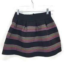 Y2K Black Whimsigoth Stretch Mini Skirt Sz S Rainbow Dark Fairy VTG Rave Skater