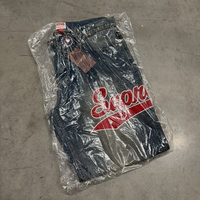 Supreme x Mitchell & Ness Atlanta Braves Loose Fit Jean Size 30 FAST SHIP 