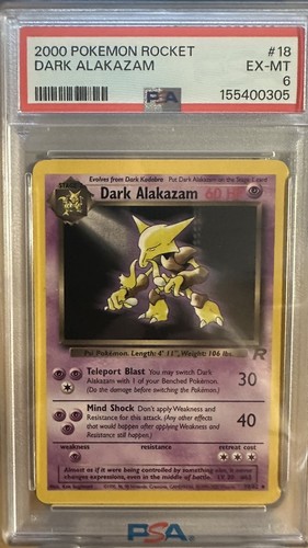 Dark Alakazam (Unlimited) graded PSA 6 for sale on eBay