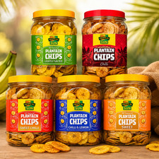 Tropical Sun Plantain Chips 450g 1 Jar | Multiple Flavours