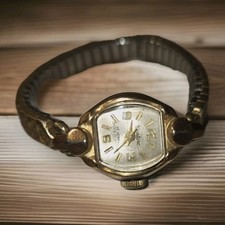 Vintage Enicar Women's Watch Running Ticks Parts Case 17 Jewel Swiss