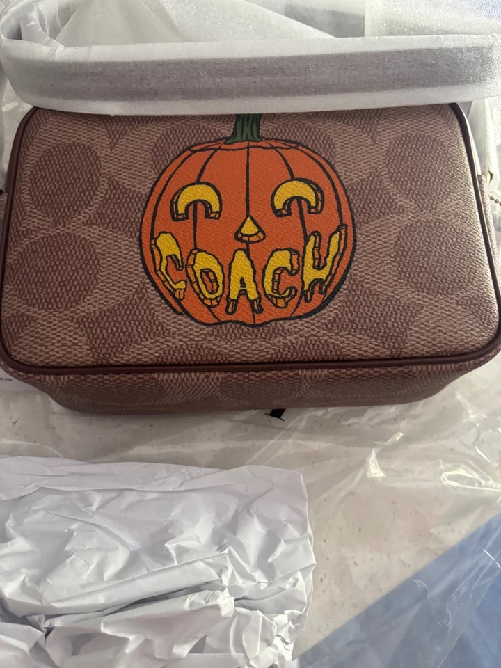 Bolso para cámara Coach Jamie lona exclusiva con estampado de Halloween calabaza CCK86 nuevo con etiquetas Foto 2 de 4