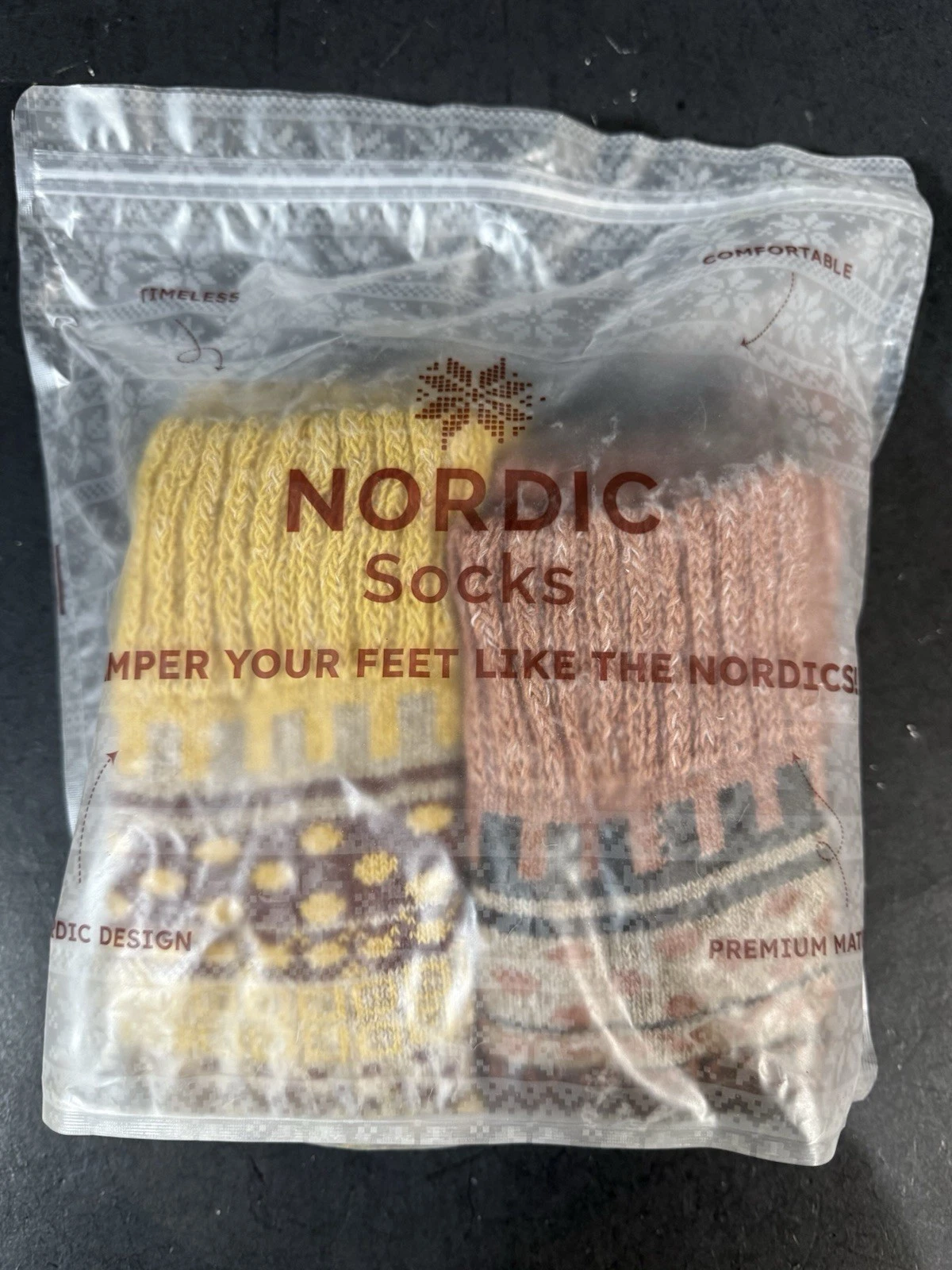 SOFIA Nordic NEW in Package Wool Blend Socks 2 Pairs Large Knee High Germany