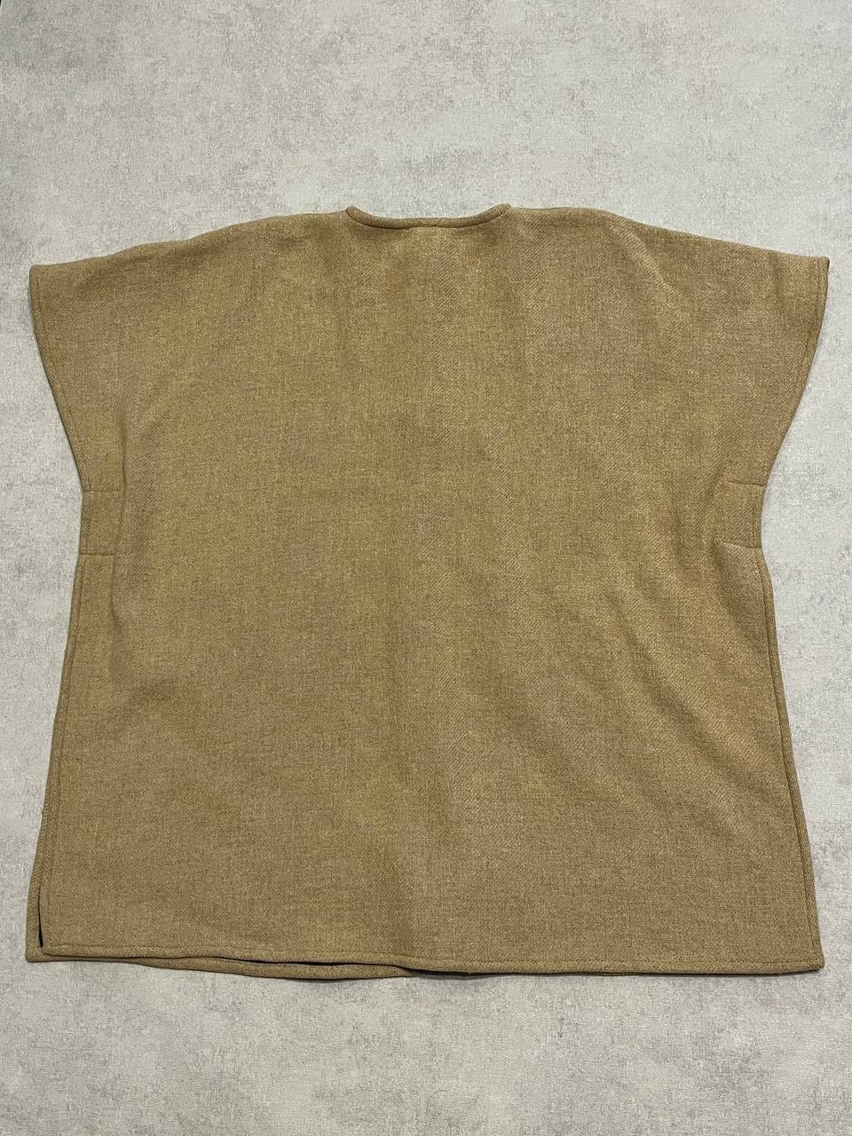 Rare Max&Co By Max Mara Wool Poncho Beige Women`s Coat Size 06 US 42 IT image 2