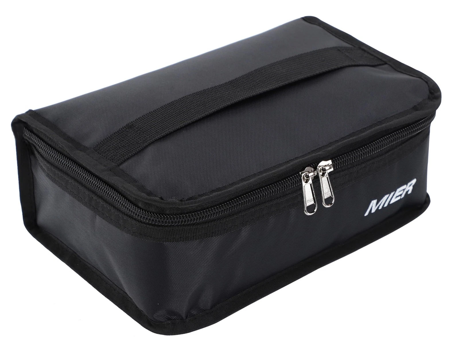 MIER Small Lunch Box Bag Food Storage Cooler Bags Insulated Travel S, Black